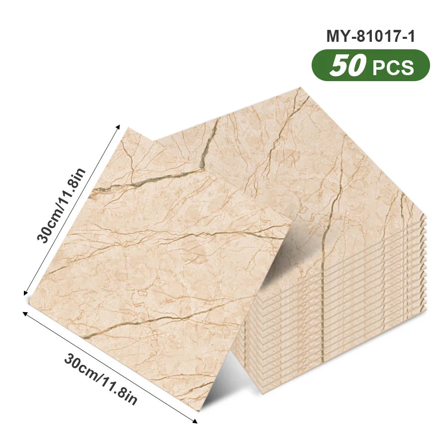 50pcs SXP Floor Sticker Peel and Stick 11.81x11.81in Self adhesive Wall Stickers Easy DIY 1.5mm thick Applies to any indoor
