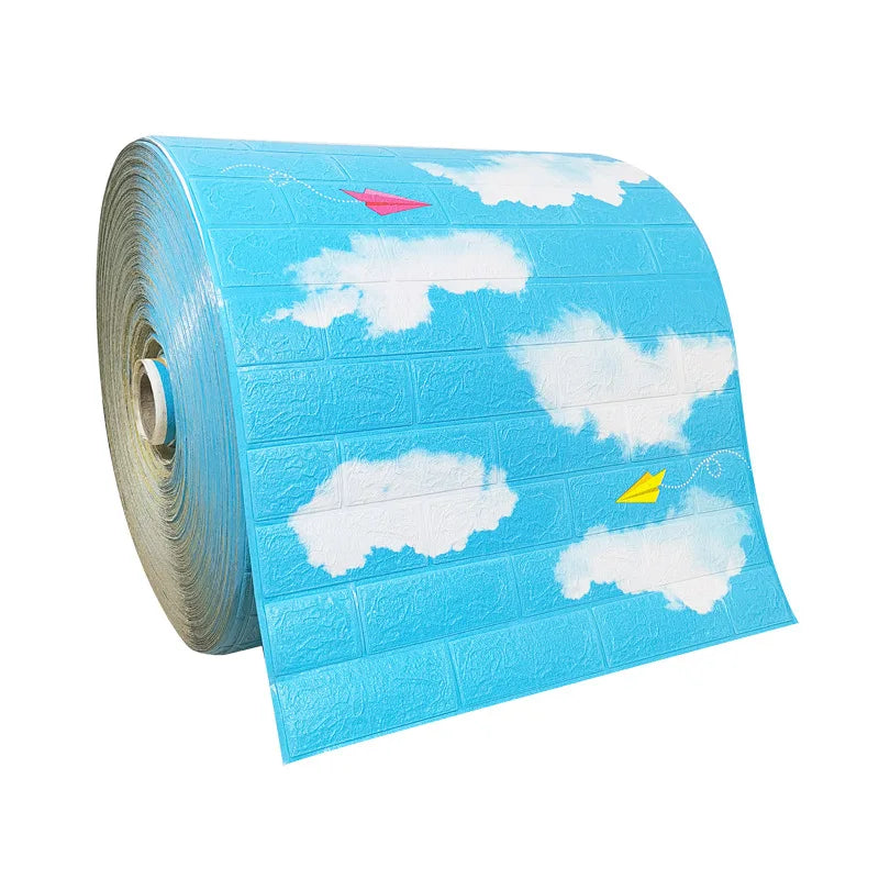 10M stickers Self-Adhesive Panels 3D Soft Crash Foam Wallpaper Imitation Brick Wall Stickers
