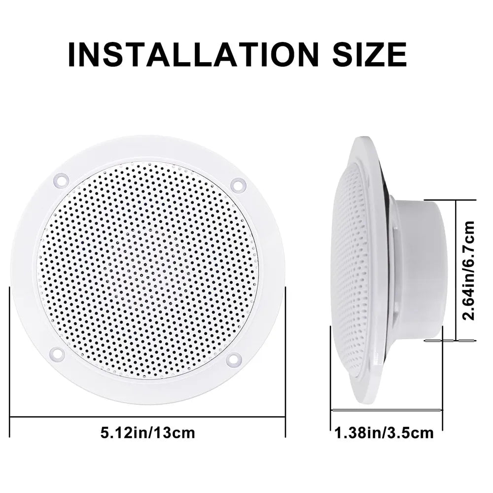 Herdio 4 Inch 160W Home In-Wall Ceiling Waterproof Speaker Surround Sound