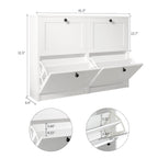 Shoe Cabinet with Flip Drawers, Freestanding Shoe Storage Cabinet with Adjustable Shelf & Anti-Tipping Device