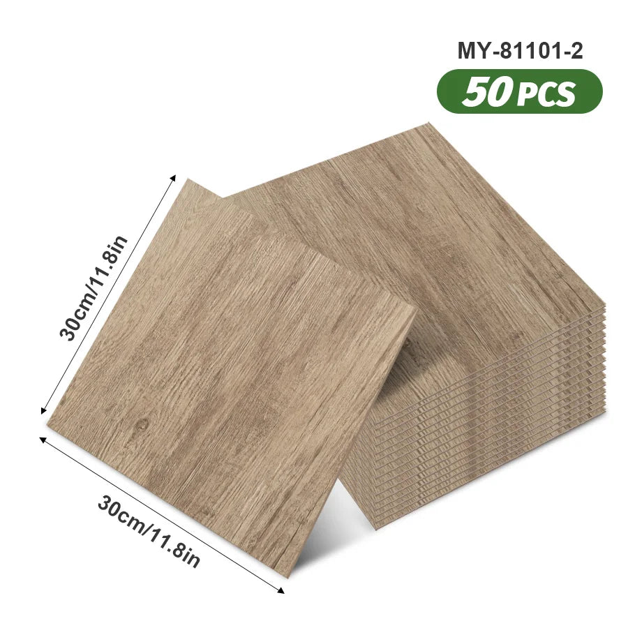 50pcs SXP Floor Sticker Peel and Stick 11.81x11.81in Self adhesive Wall Stickers Easy DIY 1.5mm thick Applies to any indoor