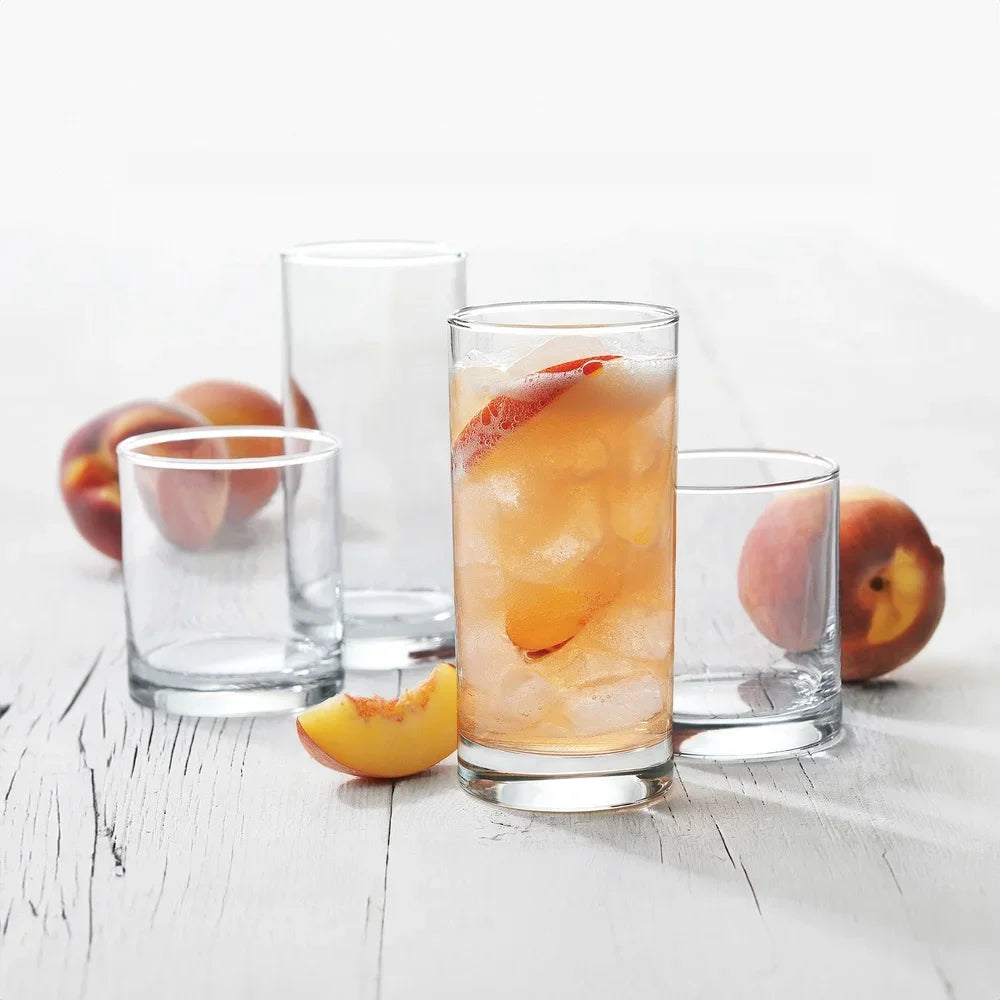 12 Piece Clear Drinkware Set Versatile Tableware