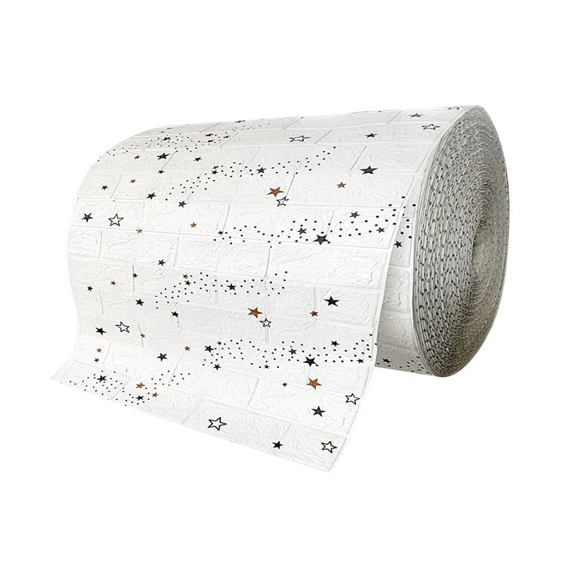 10M stickers Self-Adhesive Panels 3D Soft Crash Foam Wallpaper Imitation Brick Wall Stickers