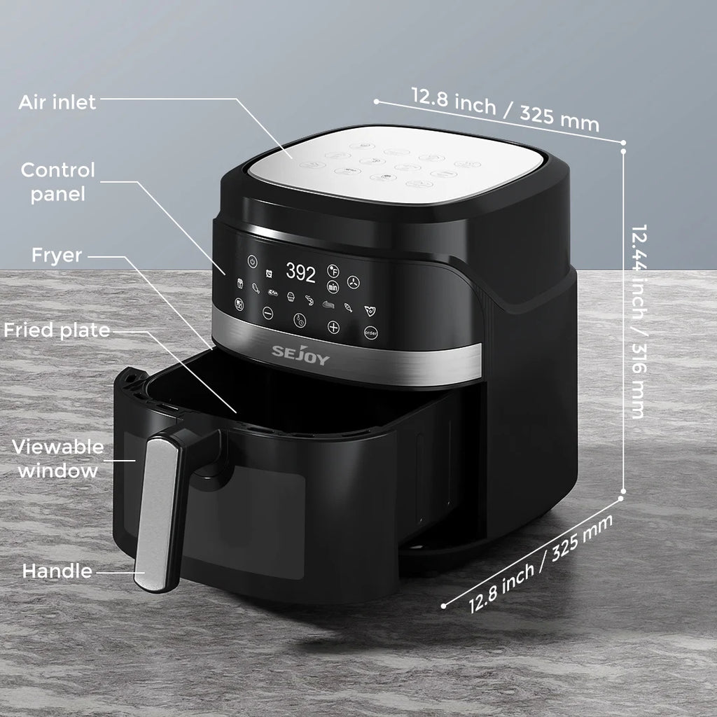 Air Fryer 8-in-1,6 Quart Electric Hot Fryer Oven Oilless Cooker,Roast, Bake, Plus Bake,Dehydrate, and Keep Food Warm