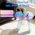 Round Iridescent Side Table