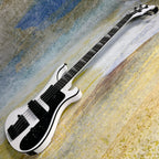 Hot Sale Electric Bass Guitars Ricken 4003 Model White Color Black Hardware