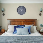 10 Inch Silent Wall Clock Non Ticking with Glass Cover