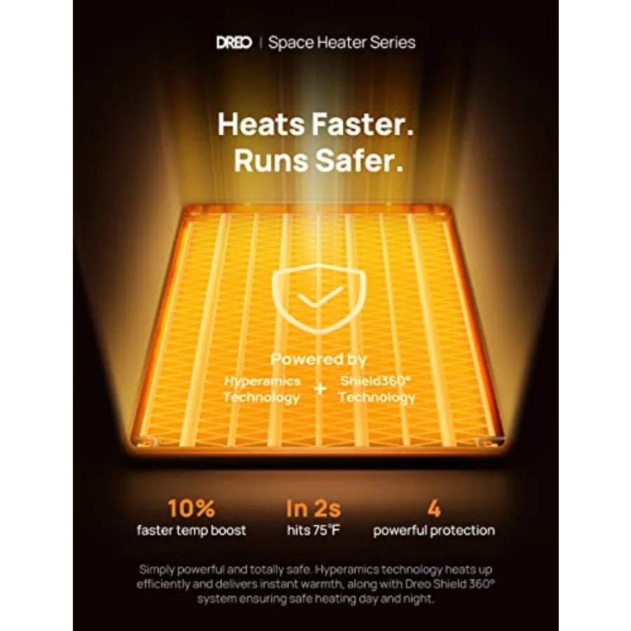 Portable Bathroom Heater 1500W PTC Ceramic with Digital Thermostat 41-95F 70 Oscillating Remote ALCI Safety Plug 12h Timer 5 Mo