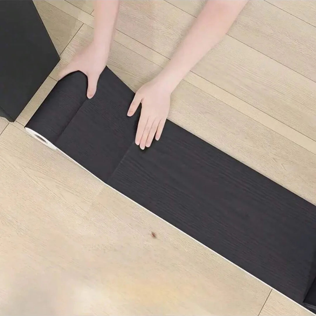 1PC 5mx10cm/20cm Imitation Wood Grain Door Frame Decoration Sticker,Bedroom and Living Room Wall Stickers,Floor Decoration Lines
