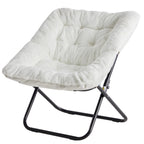 Soft Faux Fur Large Size Folding Lounge Reading Chair