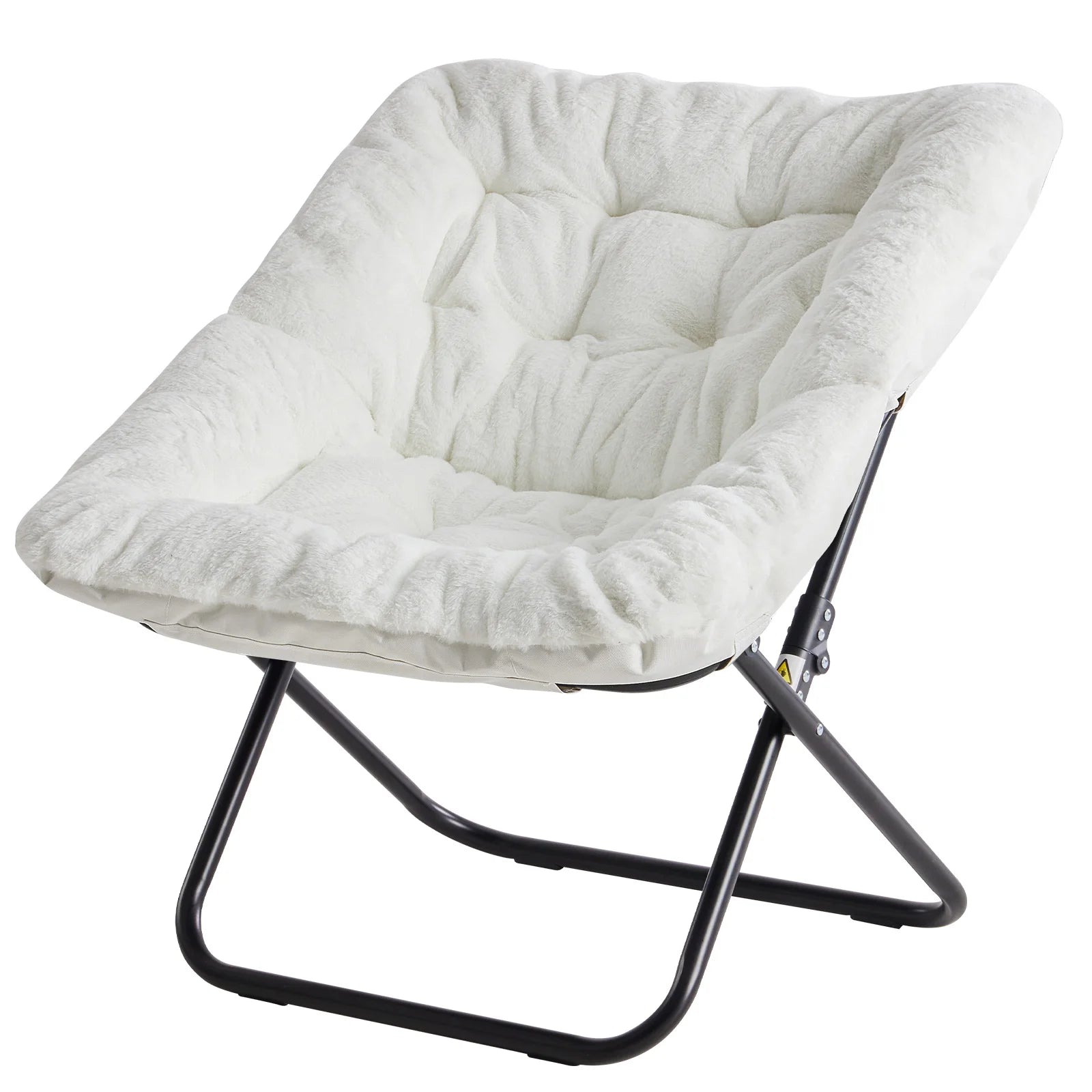 Soft Faux Fur Large Size Folding Lounge Reading Chair