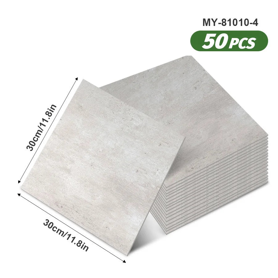 50pcs SXP Floor Sticker Peel and Stick 11.81x11.81in Self adhesive Wall Stickers Easy DIY 1.5mm thick Applies to any indoor