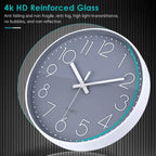 10 Inch Silent Wall Clock Non Ticking with Glass Cover