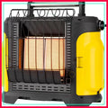 Portable 10000 BTU Propane Heater for Indoor Outdoor Use, Patio Garage Camping Tent Heating, Black/Yellow