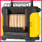 Portable 10000 BTU Propane Heater for Indoor Outdoor Use, Patio Garage Camping Tent Heating, Black/Yellow