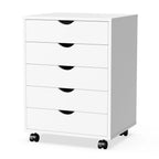 JHK Wood Nightstand Cabinet 5 Drawers Waterproof Surface