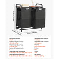 Metal Frame Freestanding Storage Organizer Baskets for Dirty Clothes