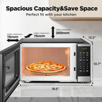 BLACK+DECKER Countertop Microwave Oven 0.9 Cu Ft - 6 Auto Menus, Child Lock, 10 Power Levels, One-Touch Start, Digital, 900W