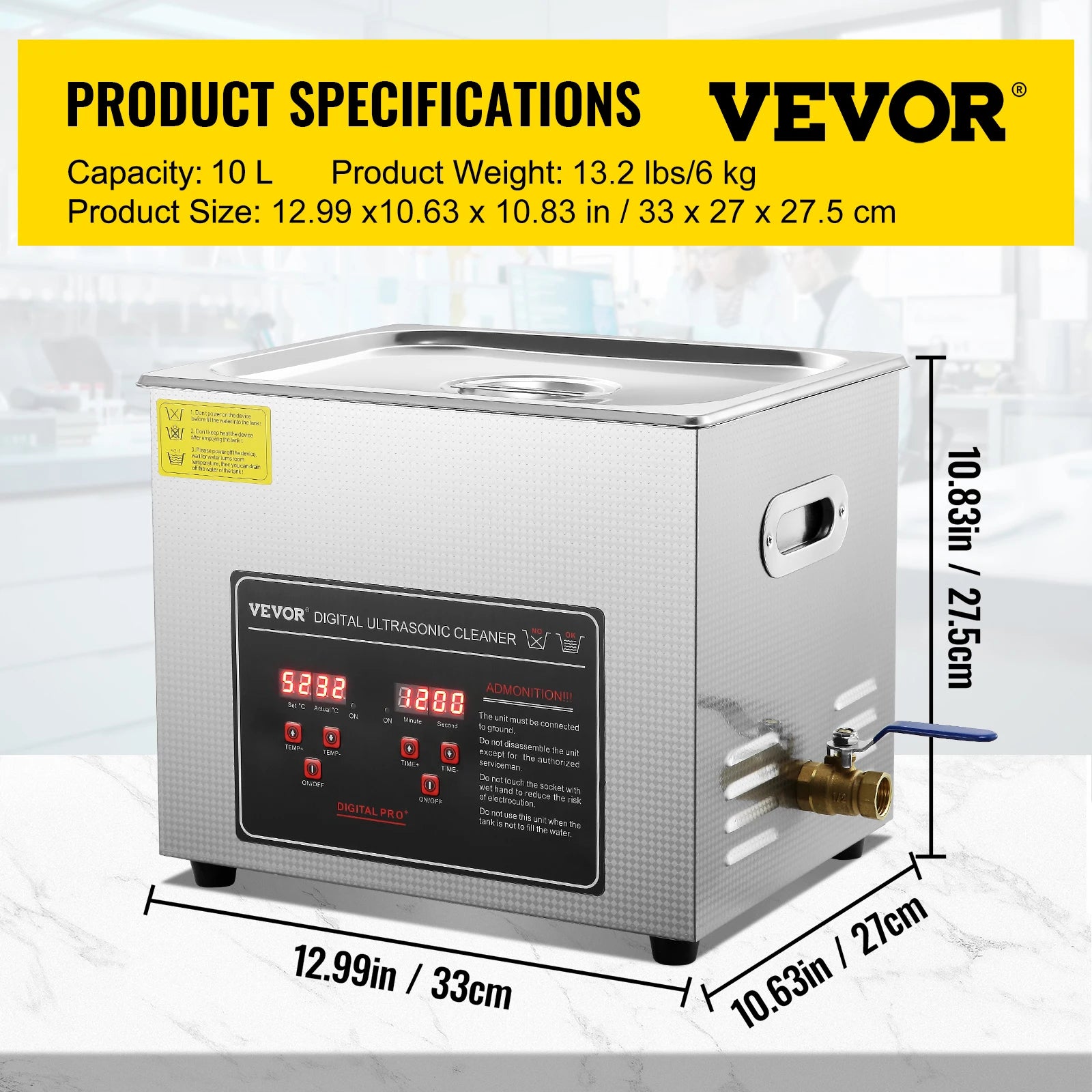 2L 3L 6L 10L 22L 30L Ultrasonic Cleaner Stainless Steel