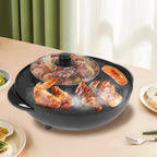 5-Gear Electric Hot Pot with Frying Pan, 1350w