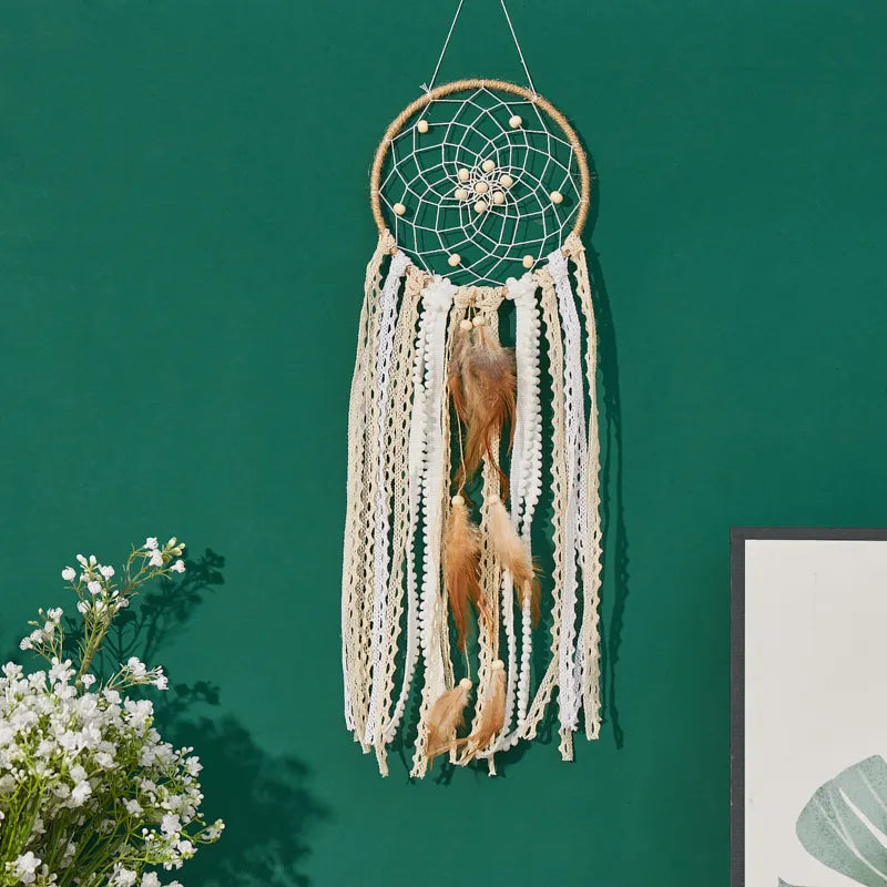5-piece large Dream Catcher, Handcrafted Moon Dream Chaser,