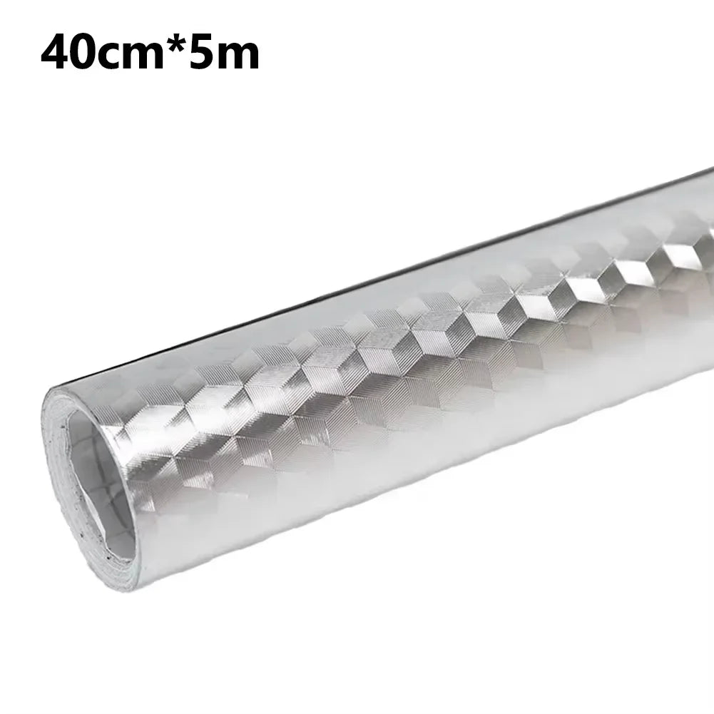 5/2/1M Modern Kitchen Oil-proof Self Adhesives Stickers High-temperature Aluminum Foil Gas Stove Cabinet Contact Sticke