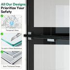 Modern 6-Tier Corner Display Cabinet with Glass Doors and LED Lighting