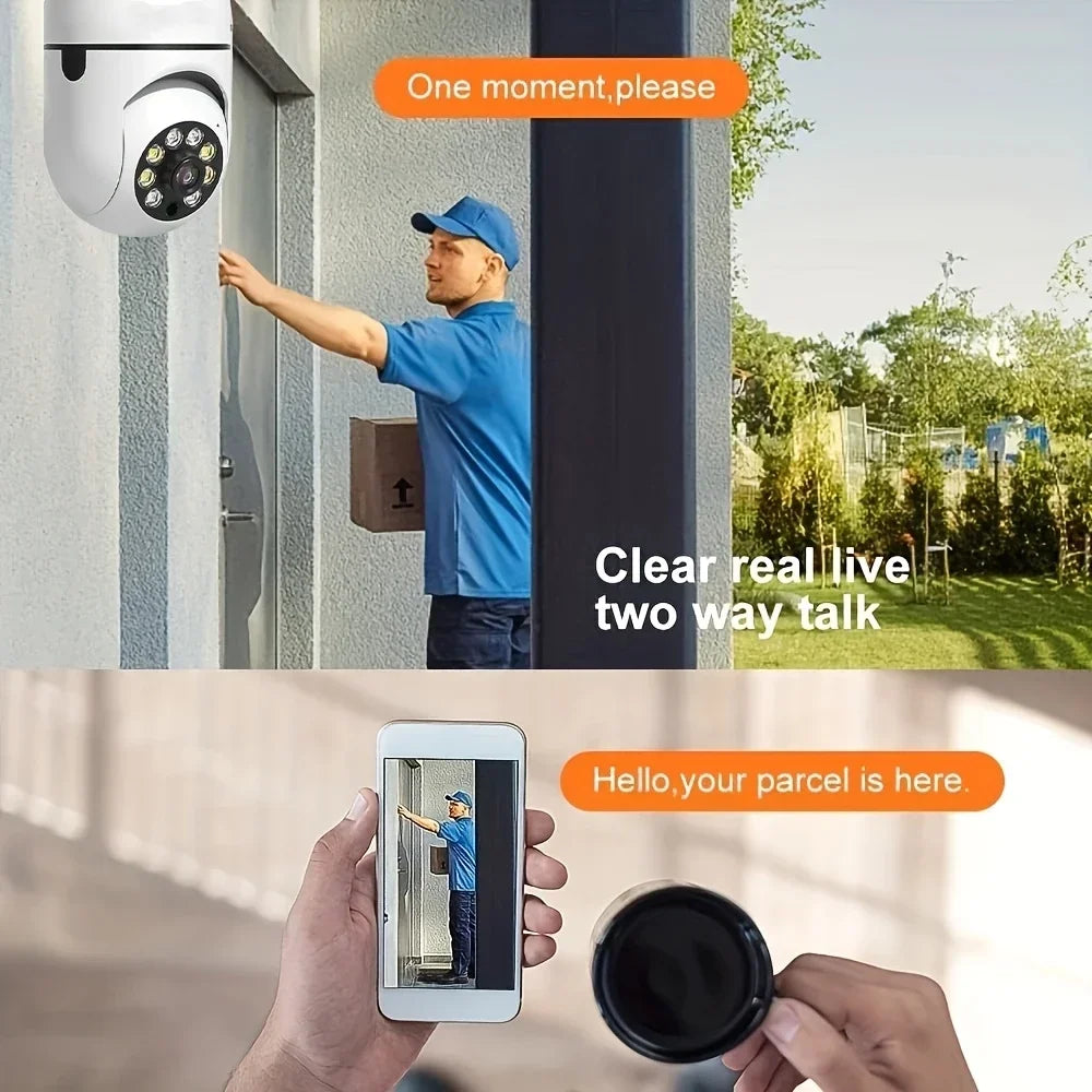 Light Bulb Security Cameras Outdoor Wireless WiFi Camera 5GHz, 360 Degree