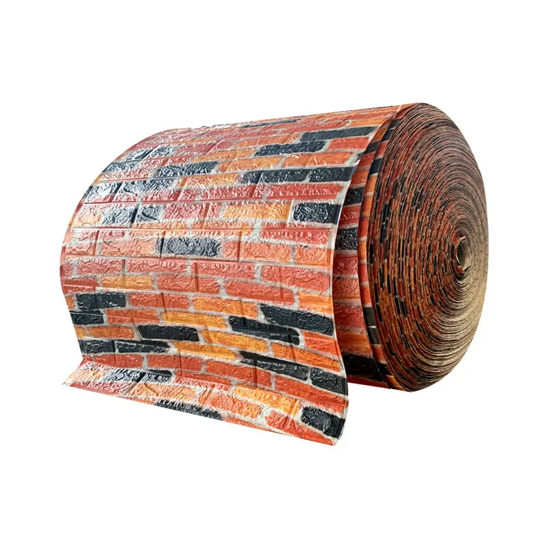 10M stickers Self-Adhesive Panels 3D Soft Crash Foam Wallpaper Imitation Brick Wall Stickers