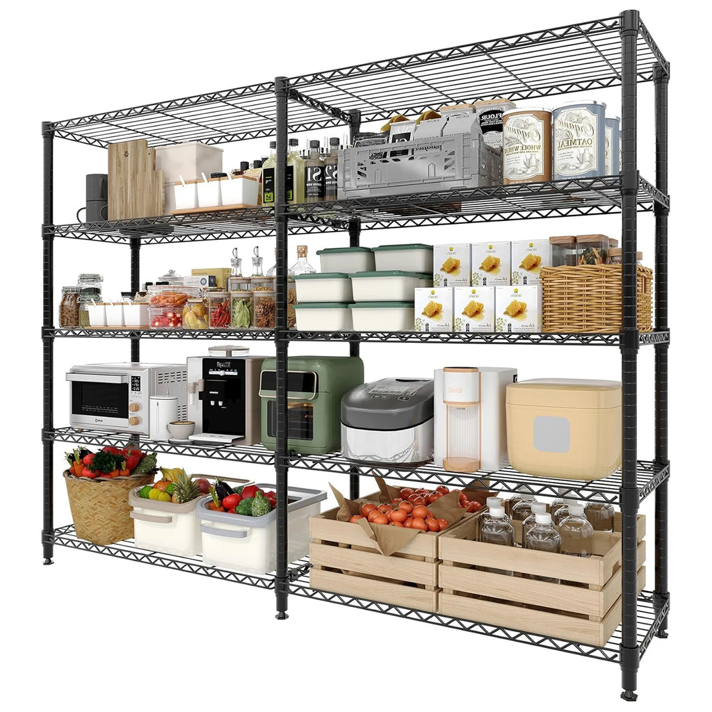 Heavy Duty Storage Shelves 4/5 Tiers Metal Shelving Unit Adjustable