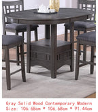 Contemporary 5pc Counter Height Dining Set, Round Table with Leaf & 4 Side Chairs