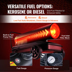 Kerosene Forced Air Heater Portable Torpedo Diesel Space Heater with Thermostat Tank Energy-Efficient heavy-duty Heater