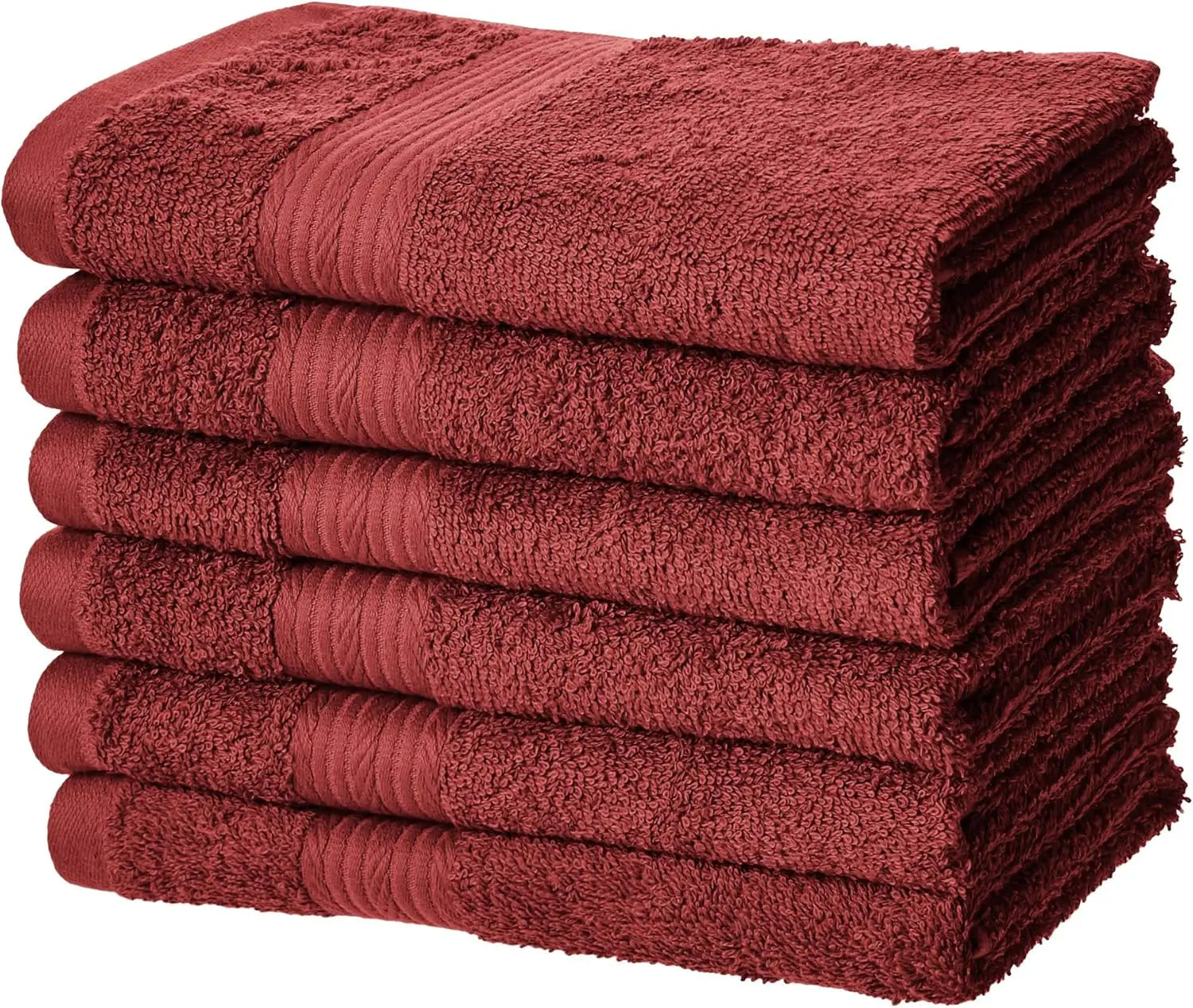 SUNTUG Basics 6 Piece Oversized 100% Cotton Bathroom Towel Set Fade Resistant Soft Absorbent 2 Bath 2 Hand 2 Washcloths Black