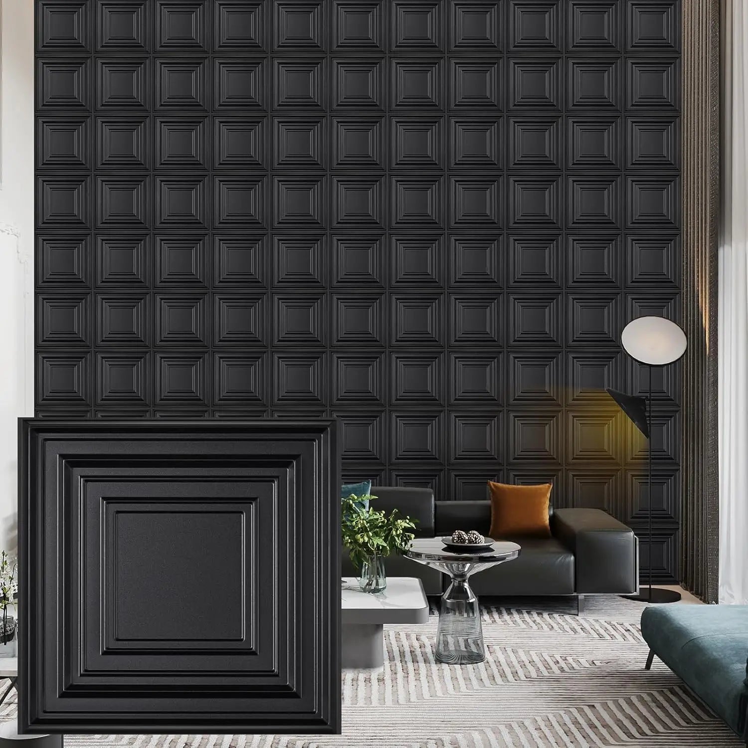 30 pack 3D wall panel. PVC flower textured wall panels. 11.8x11.8 Double-Sided Tape.