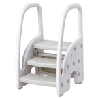 Adjustable 3-Step Toddler Step Stool with Handrails–Non-Slip Pedals