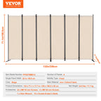 3/4/6 Folding Privacy Screen and Portable Freestanding