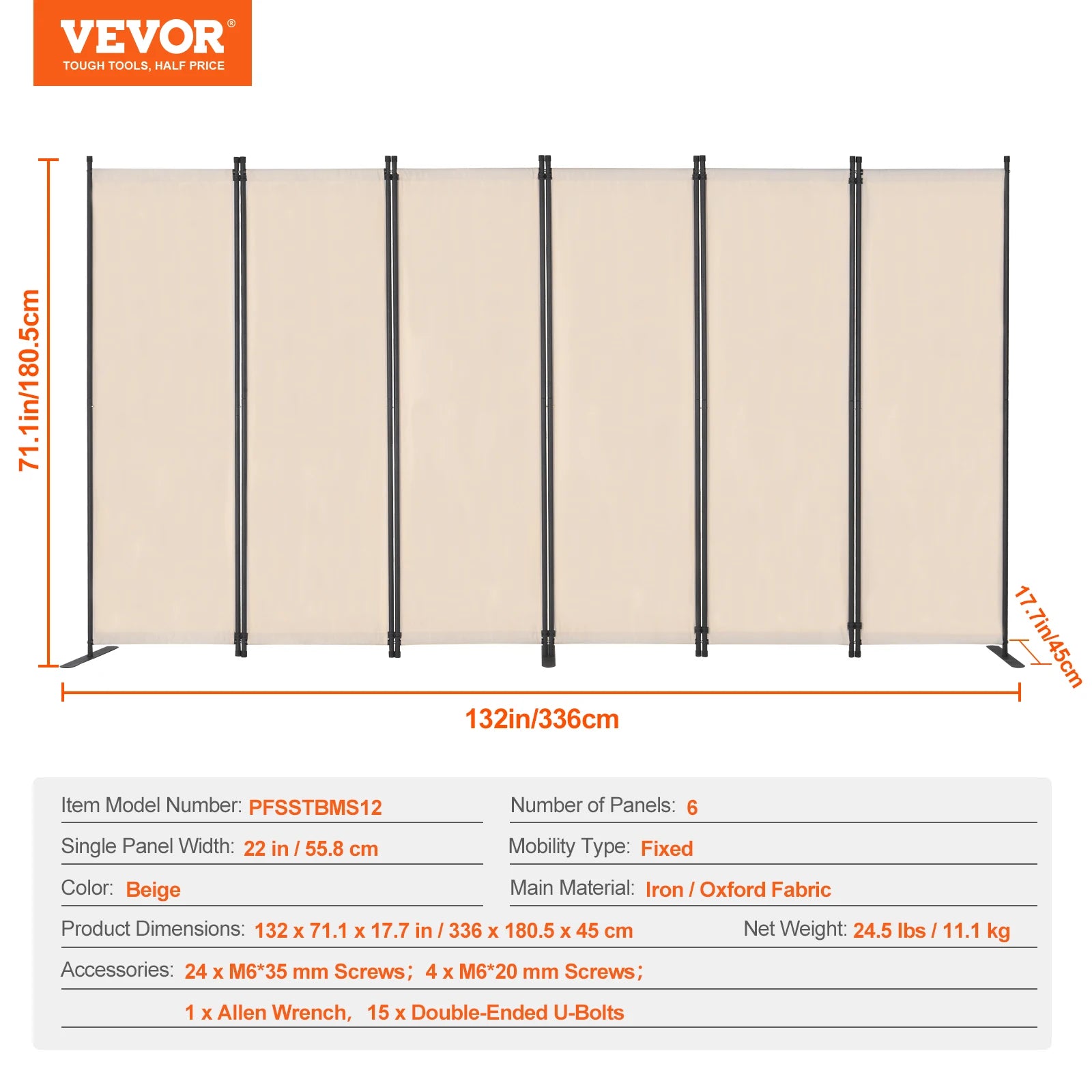3/4/6 Folding Privacy Screen and Portable Freestanding