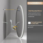 LED Illuminated Wall Mounted Vanity Mirror with Anti-Fog Feature