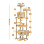 Multi-Level Cat Tree Tower with Scratching Posts&Board
