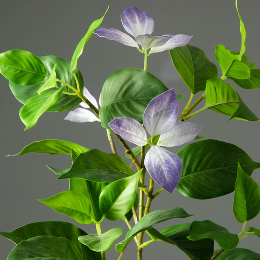 82-144cm Large Artificial Ficus Tree Fake Magnolia Plants Branch Tall Banyan Tree Faux Nandina Tree Rubber For Home Garden Decor