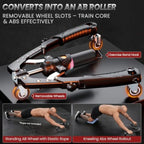 Twister Arm Trainer 3 in 1 Hydraulic Power Chest Workout Equipment with Ab Roller Wheels and Hooks