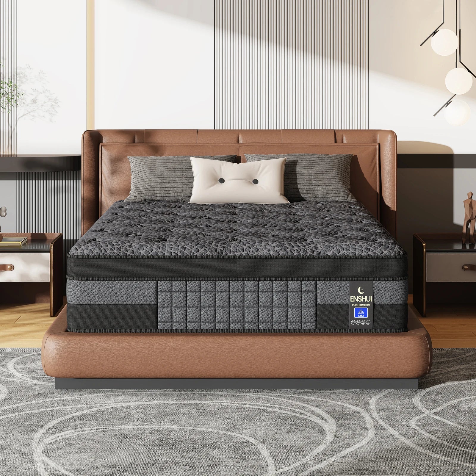 12"14"Twin Full Queen King Mattress Gel Memory Foam Hybrid Mattress Back Pain Relief Feel Pocket Spring Hydird Mattress In A Box