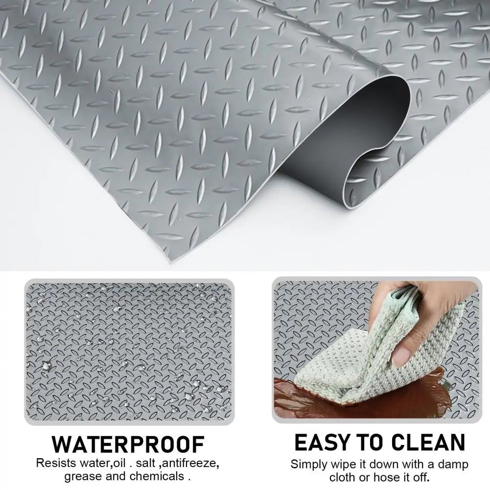 20ft 2mm Thick PVC Floor Mat Roll,  Non-Slip, Waterproof & Easy to Clean - Ideal for Kitchen, Bathroom, Garage, Swimming Pool