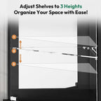 Modern 6-Tier Corner Display Cabinet with Glass Doors and LED Lighting