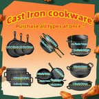 3PCS Pre-Seasoned Cast Iron Skillet Set
