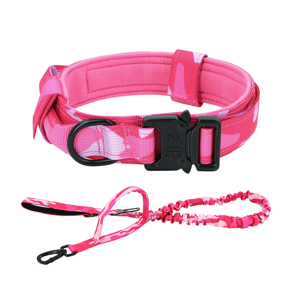 Dog Collar And Leash Set Control Handle Pet Lead Collar For Small Big Dogs