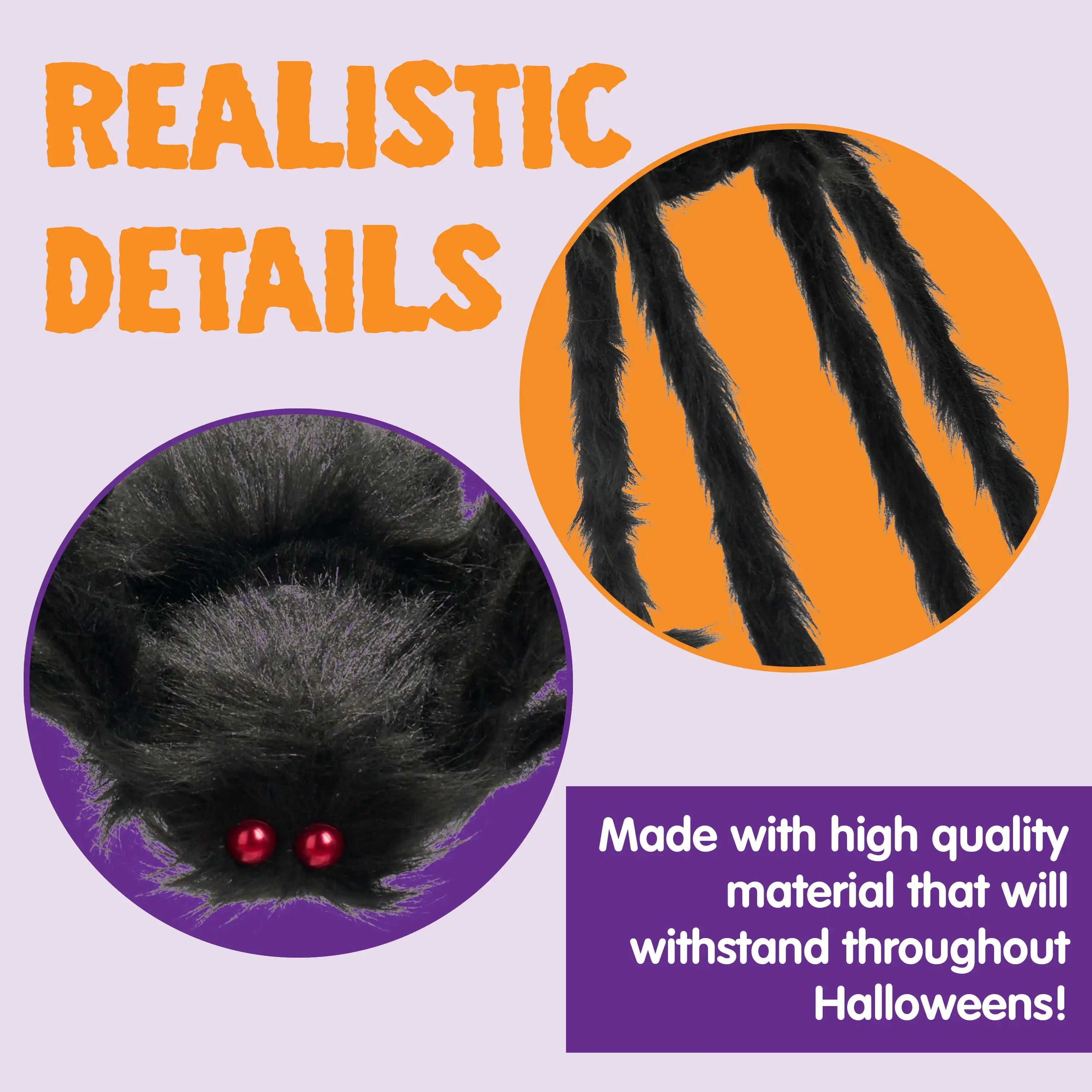 5 ft Light Up Giant Spider Halloween Decorations