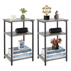 2/3-Tier End Table Side Tables with Adjustable Feet
