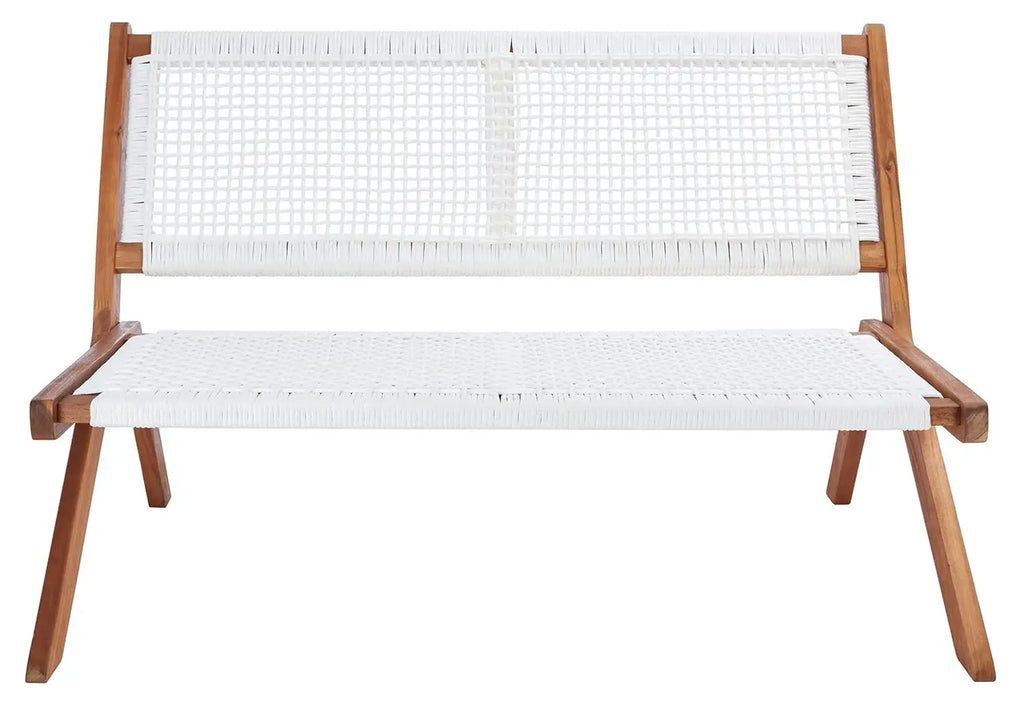 Natural Wood & Rope Foldable Bench Outdoor Patio Garden 48in, Customized