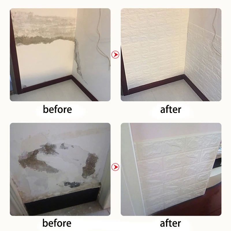 10M stickers Self-Adhesive Panels 3D Soft Crash Foam Wallpaper Imitation Brick Wall Stickers
